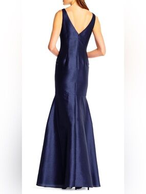 Theia Cobalt Smooth Mermaid Gown